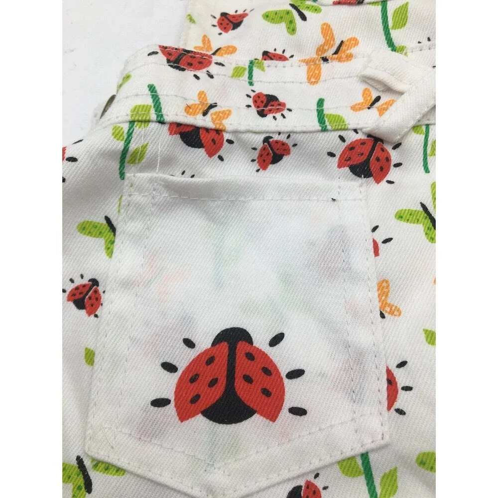 Urban Pet Summer Dress Dog Overall Ladybug Butterfly M White Red Green Yellow